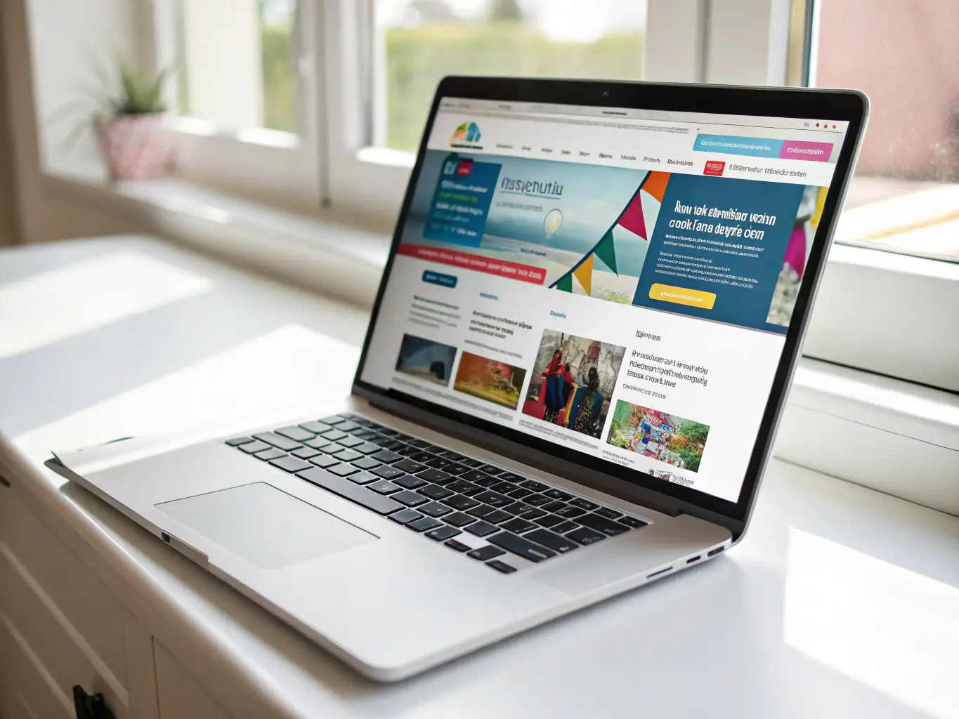 A clean and intuitive user interface of the Futemax website on a laptop screen, showcasing live football scores and news updates.