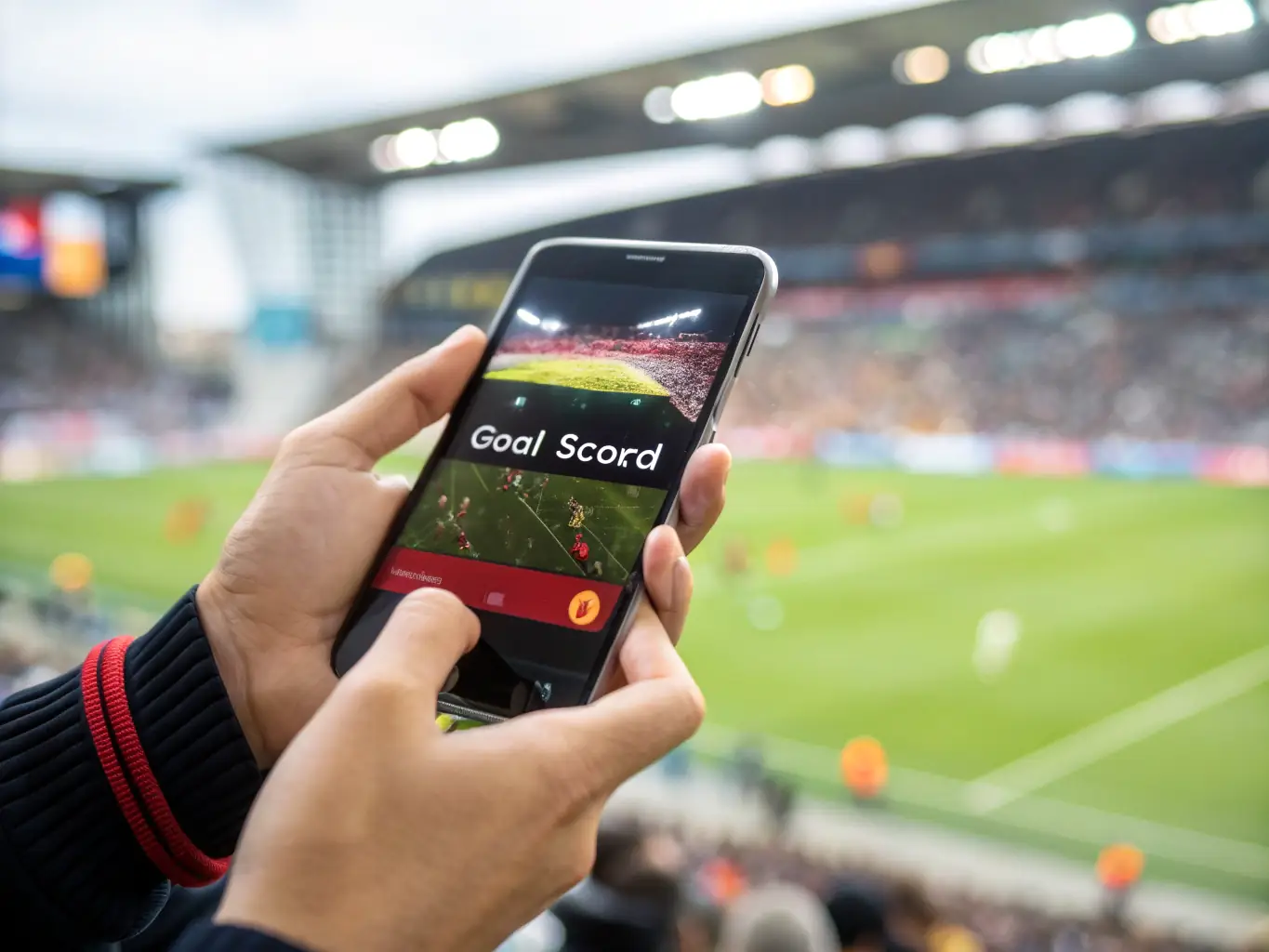 A mobile phone displaying the latest football news and updates from Futemax, emphasizing timely and relevant information.